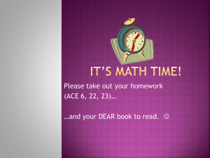 It*s MATH TIME!