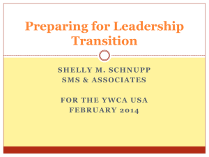 Leadership Transition Planning: A Guide for YWCA USA
