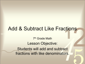 Add & Subtract Like Fractions - 7th Grade Math