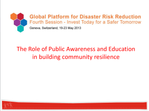 PRESENTATIONS -The Role of Public Awareness