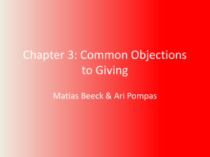 Chapter 3: Common Objections to Giving