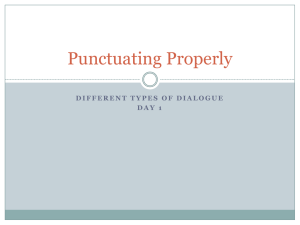 Punctuating Properly: Dialogue