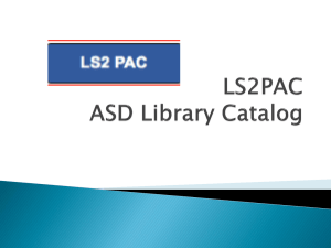 LS2PAC ASD Library Catalog