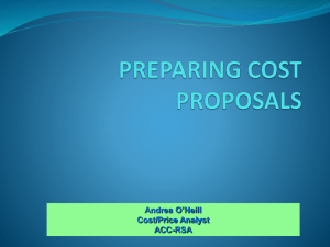 Cost Proposal Preparation: Elements, Rates, and Negotiation