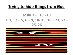 Trying to hide things from God