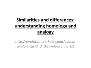 Homology vs. Analogy: Understanding Evolutionary Similarity