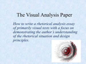 Visual Analysis Paper: Rhetorical Analysis Guide