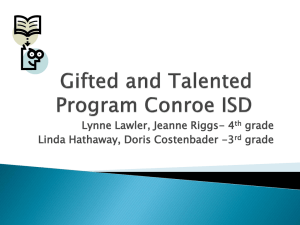 Gifted and Talented Education Program Overview