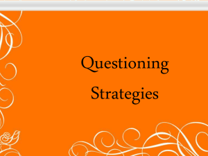 Questioning Strategies for Effective Teaching