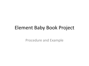 Element Baby Book Project Instructions