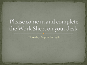 Word Problems Sept 4th