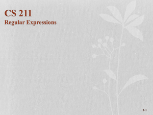 Regular Expressions