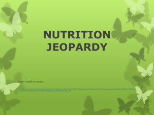 Nutrition Jeopardy