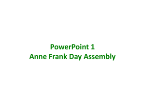 Anne Frank Day Assembly: Diary & Youth Voices