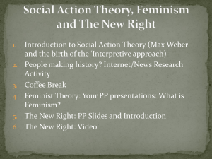 Social Action Theory, Feminism and The New Right