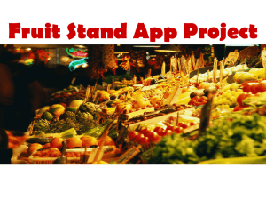 Fruit Stand App Project - University of Pennsylvania