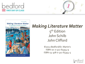 Making Literature Matter 5th Ed. Course Material