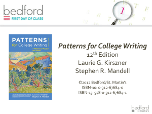 Patterns for College Writing Textbook