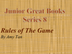 "Rules of the Game" Study Guide by Amy Tan