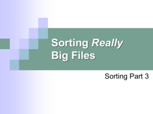 Sorting Really Big Files