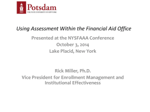 Using Assessment Within the Financial Aid Office