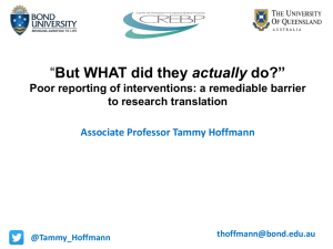 Tammy`s slides - ISPJE Webinar