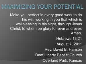 Sermon notes Powerpoint - Deaf Liberty Baptist Church