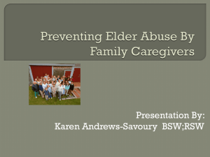 Preventing Elder Abuse by Family Caregivers