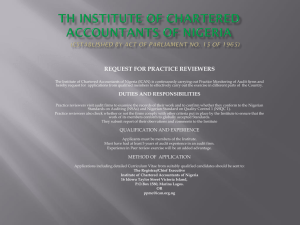 TH INSTITUTE OF CHARTERED ACCOUNTANTS OF