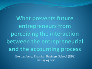 Entrepreneurship & Accounting: Key Phases & Barriers