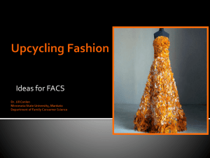 Upcycling Fashion Ideas for FACS