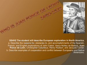 Juan Ponce de León: Exploration & History Presentation