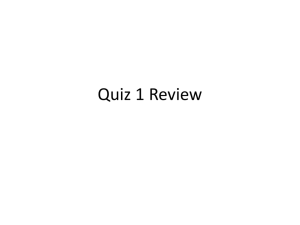Quiz 1 Review: Early American Colonial History