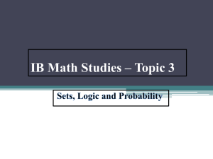 IB Math Studies: Sets, Logic, and Probability Presentation