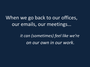 When we go back to our offices, our classrooms*