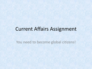 Current Affairs Assignment: Global Issues Presentation