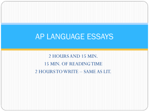 AP Language Essays: Synthesis, Prose, Argument Guide