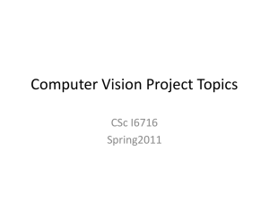 Computer Vision Project Topics