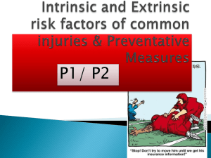 Sports Injury Risk Factors & Prevention Worksheet