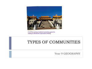 TYPES OF COMMUNITIES