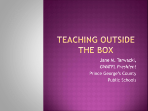Teaching outside the box