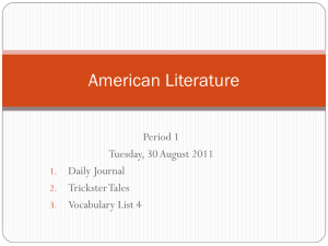 American Literature: Trickster Tales Lesson Plan