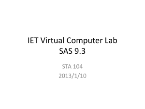 IET Virtual Computer Lab SAS 9.3