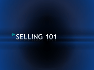 SELLING 101
