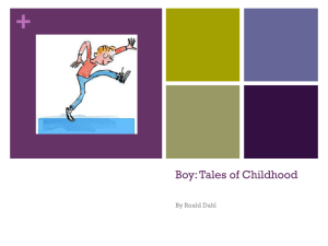 Boy: Tales of Childhood - Lesson Plan & Activities