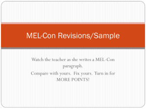 MEL-Con Revisions/Sample
