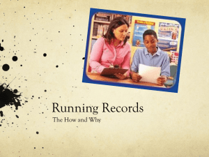 Running Records: A Guide for Educators