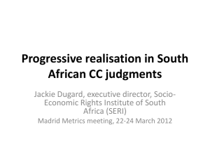 Progressive realisation in South African CC judgments
