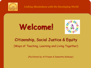 Linking Manitobans with the Developing World