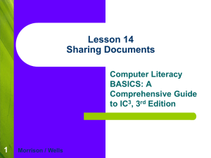 Lesson 14 Sharing Documents